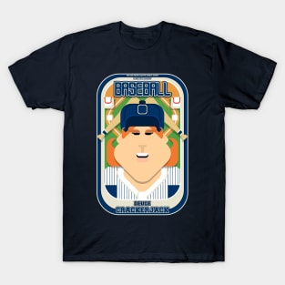 Baseball Blue Pinstripes - Deuce Crackerjack - Jacqui version T-Shirt